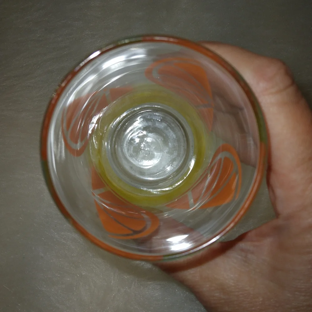 Single Vintage Libbey Juice Glass, good graphics